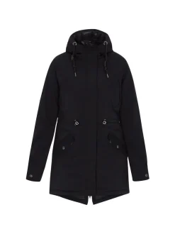 Dreimaster Damen Parka in schwarz