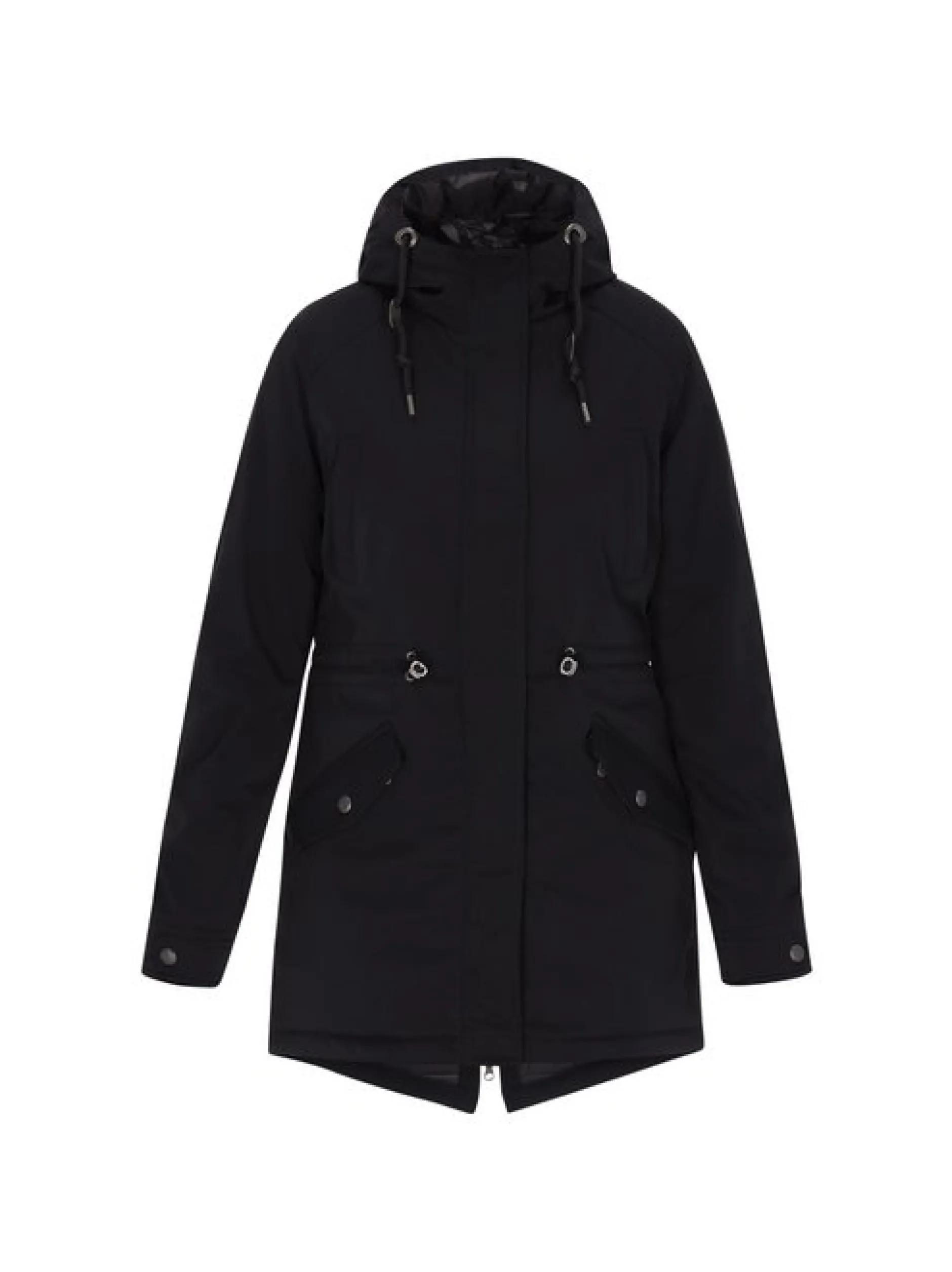 Dreimaster Damen Parka in schwarz