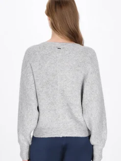 Dreimaster Damen Pullover in grau