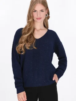 Dreimaster Damen Pullover in marine