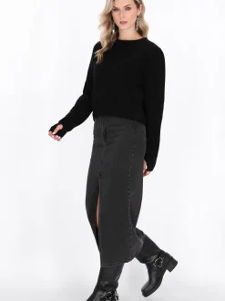 Dreimaster Damen Pullover in schwarz