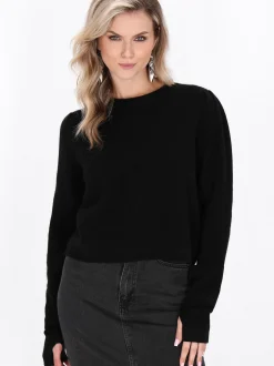 Dreimaster Damen Pullover in schwarz