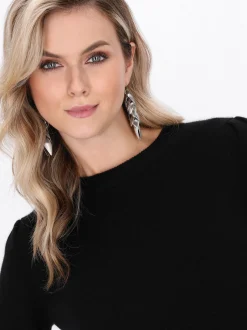 Dreimaster Damen Pullover in schwarz