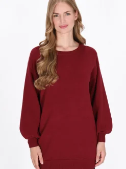 Dreimaster Damen Pullover in bordeaux
