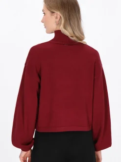 Dreimaster Damen Pullover in bordeaux
