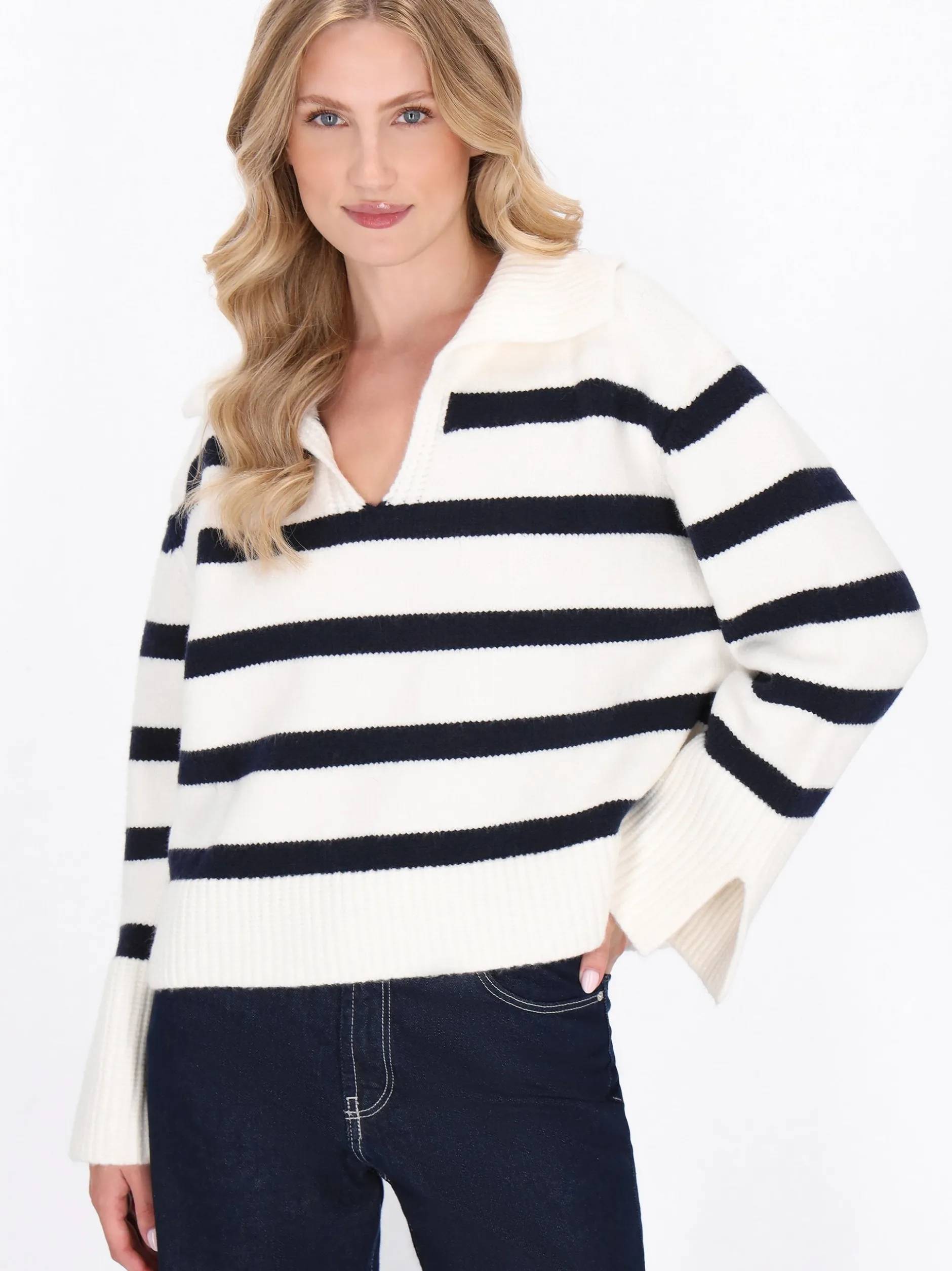 Dreimaster Damen Pullover in ecru