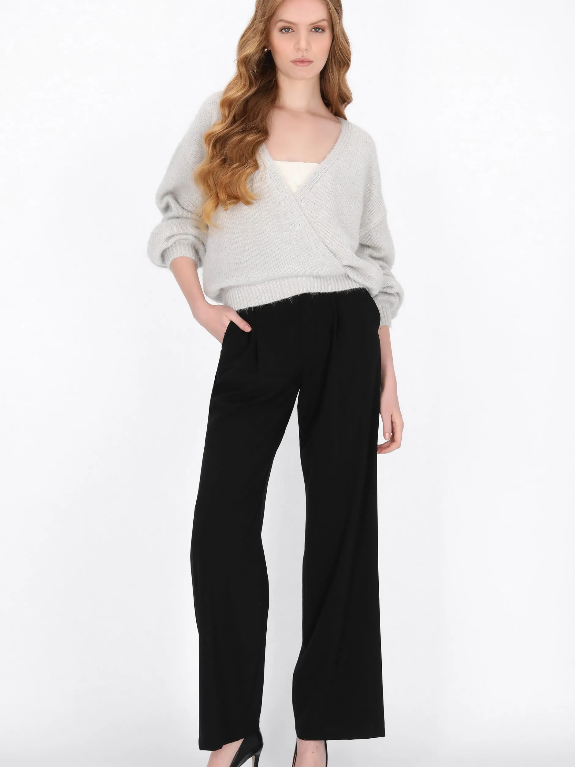 Dreimaster Damen Pullover in grau
