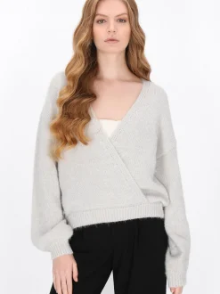 Dreimaster Damen Pullover in grau