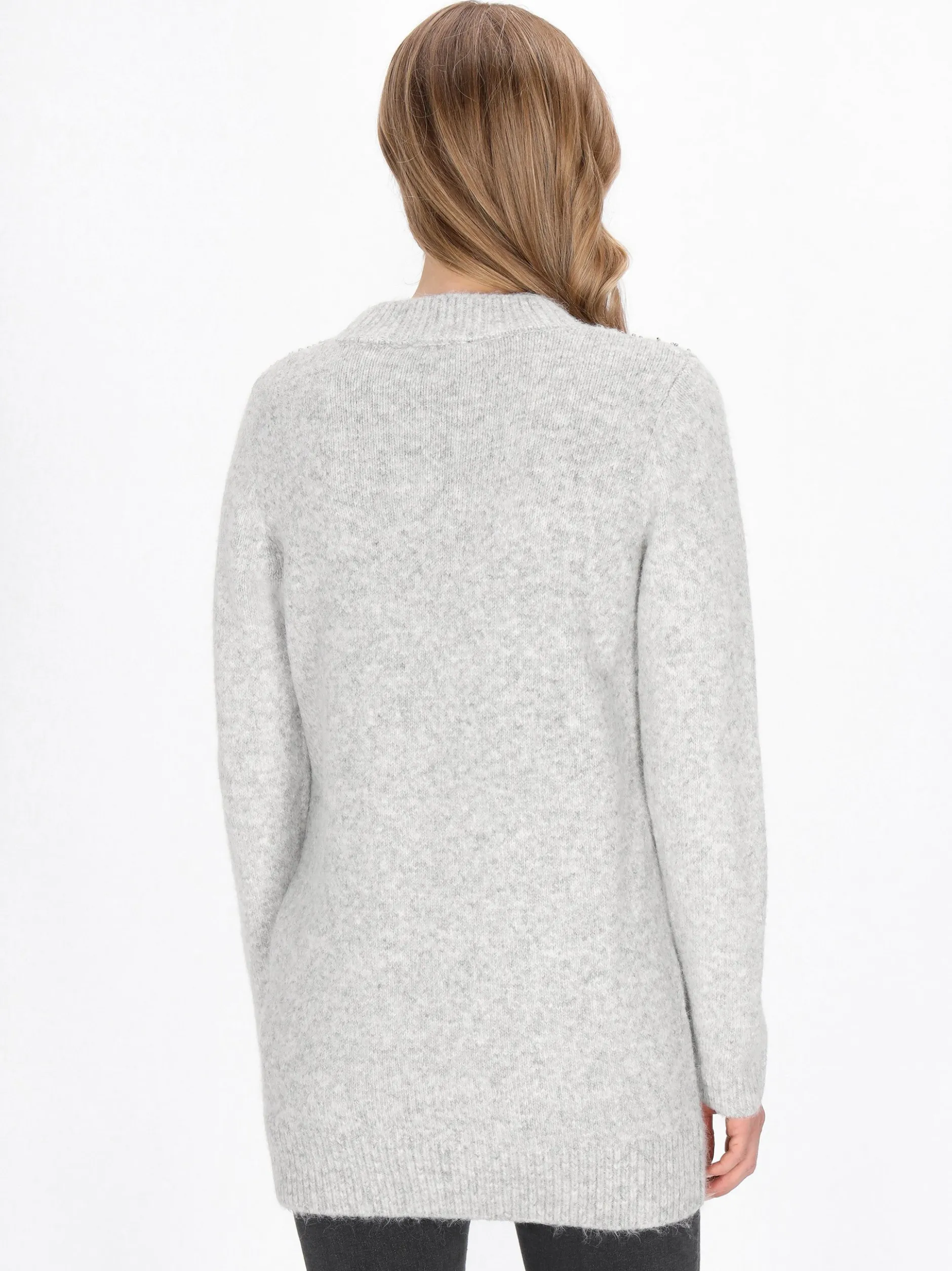 Dreimaster Damen Pullover in grau