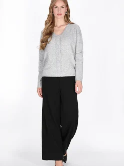 Dreimaster Damen Pullover in grau