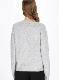 Dreimaster Damen Pullover in grau