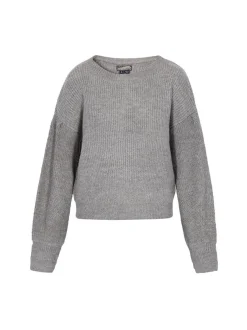 Dreimaster Damen Pullover in grau - Ausschnitt: Rundhals