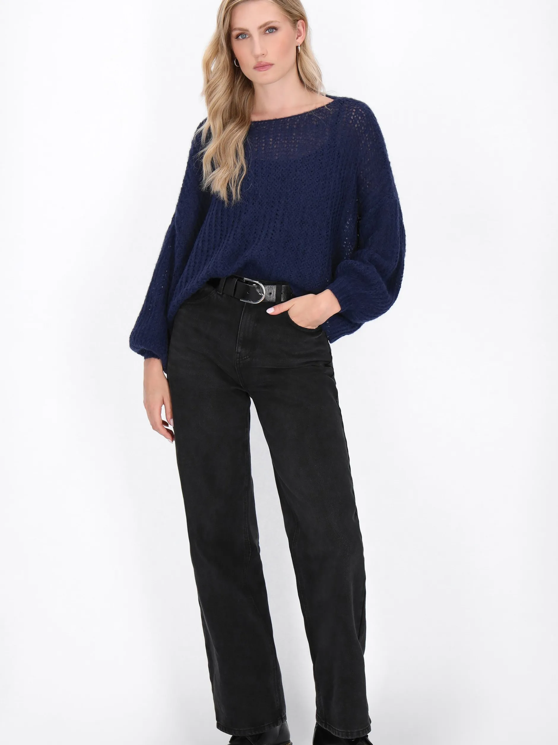 Dreimaster Damen Pullover in marine