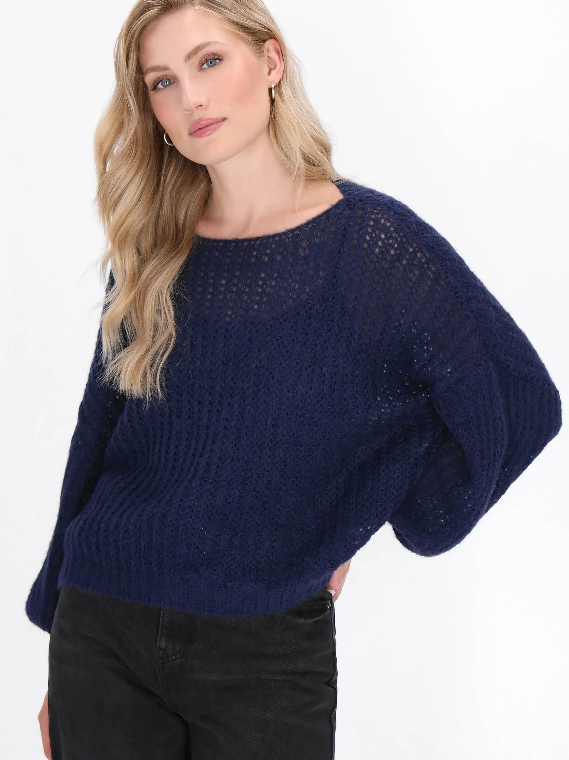 Dreimaster Damen Pullover in marine