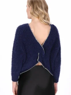 Dreimaster Damen Pullover in marine