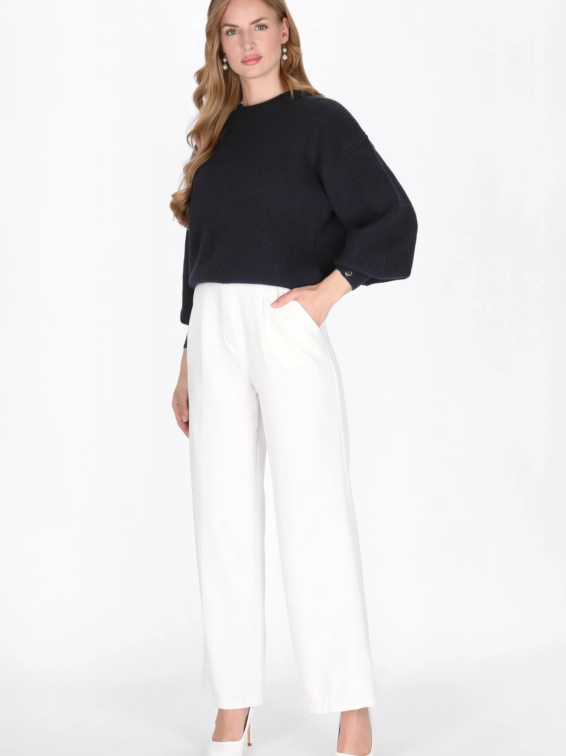 Dreimaster Damen Pullover in marine