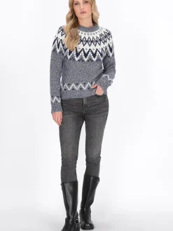 Dreimaster Damen Pullover in marine
