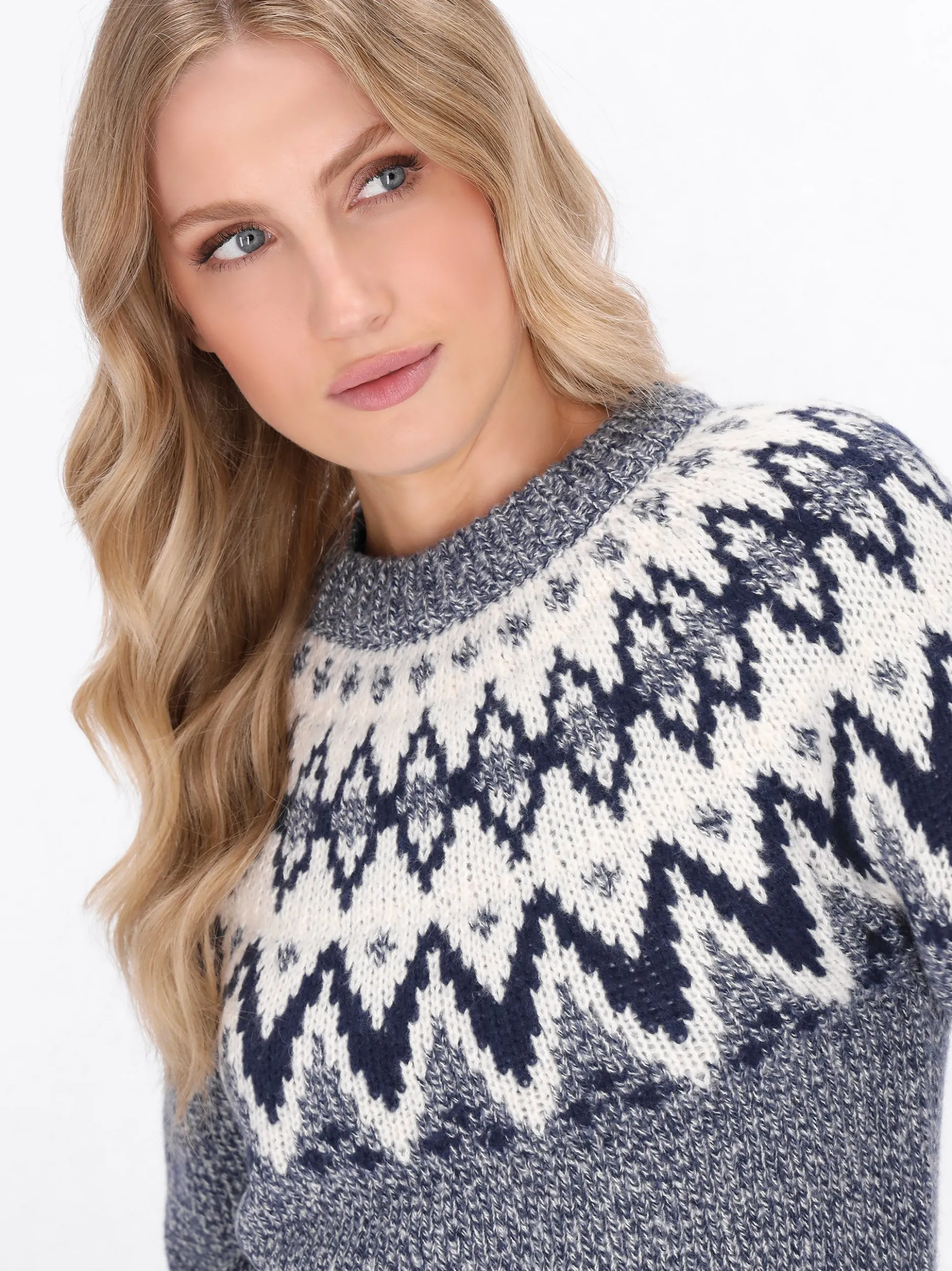 Dreimaster Damen Pullover in marine