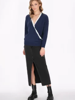 Dreimaster Damen Pullover in marine