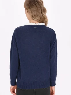 Dreimaster Damen Pullover in marine
