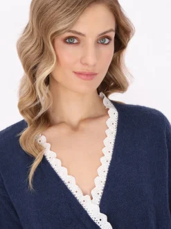 Dreimaster Damen Pullover in marine