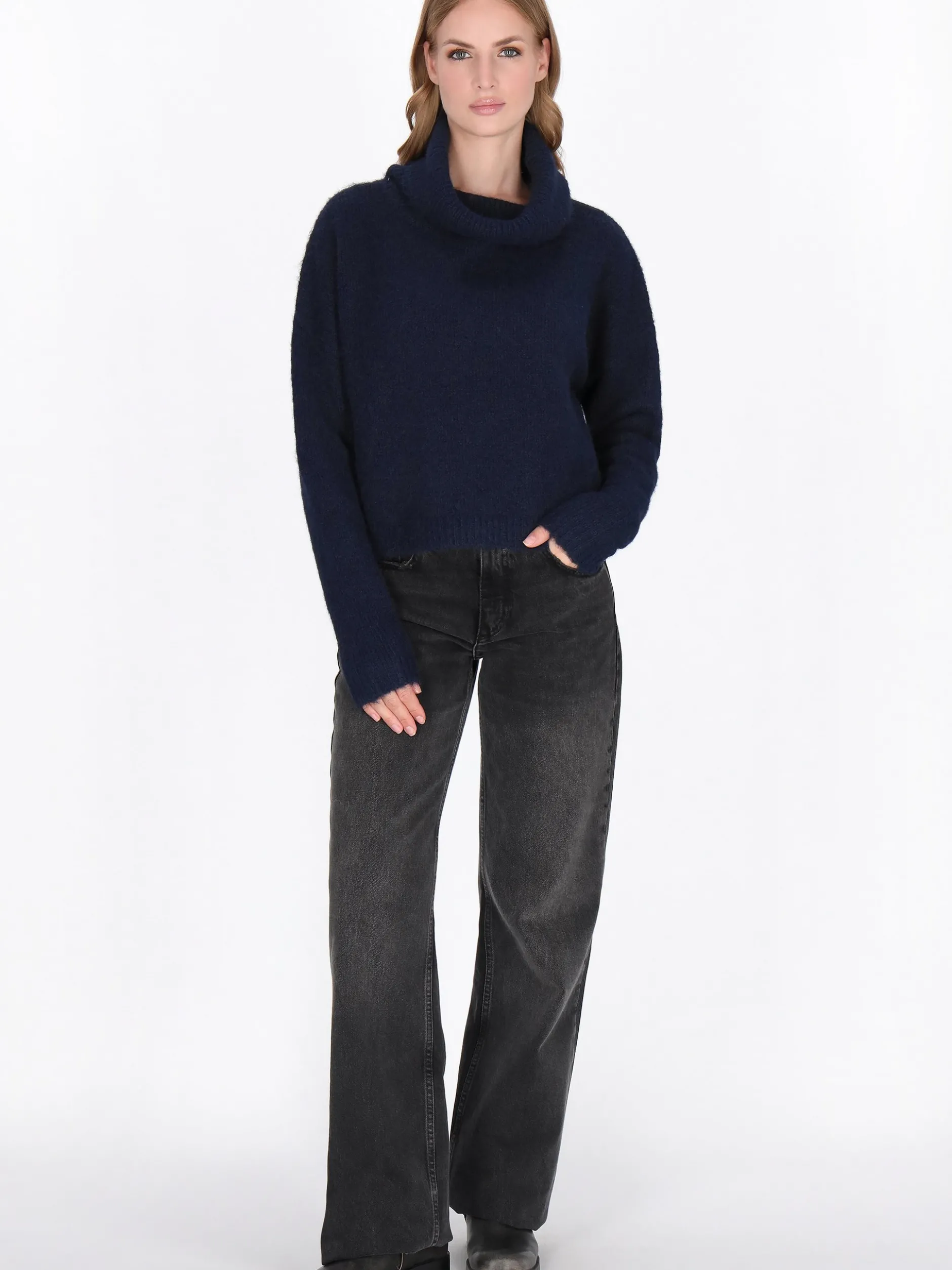 Dreimaster Damen Pullover in marine