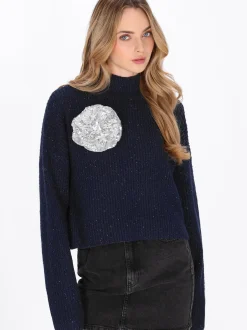 Dreimaster Damen Pullover in marine