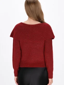 Dreimaster Damen Pullover in rot
