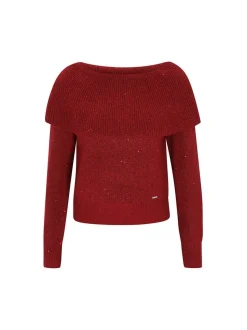 Dreimaster Damen Pullover in rot