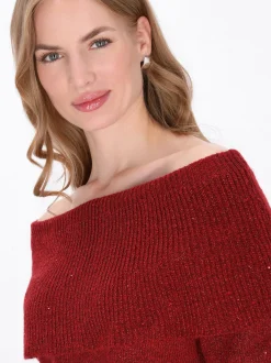 Dreimaster Damen Pullover in rot