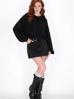 Dreimaster Damen Pullover in schwarz