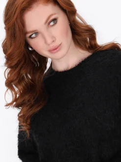 Dreimaster Damen Pullover in schwarz