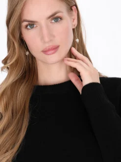 Dreimaster Damen Pullover in schwarz