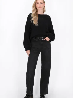 Dreimaster Damen Pullover in schwarz