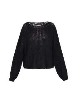 Dreimaster Damen Pullover in schwarz