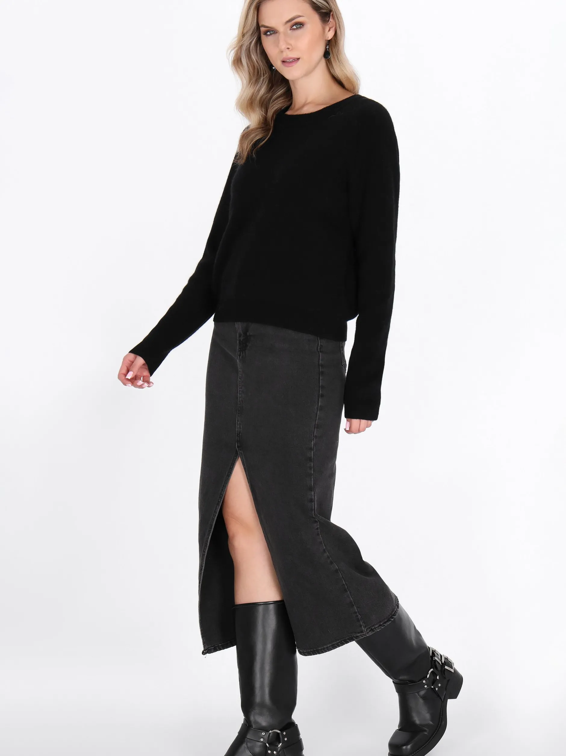 Dreimaster Damen Pullover in schwarz