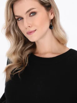 Dreimaster Damen Pullover in schwarz