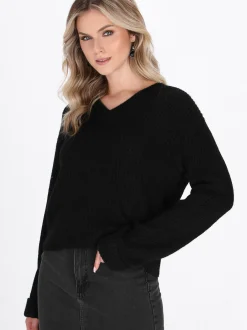 Dreimaster Damen Pullover in schwarz