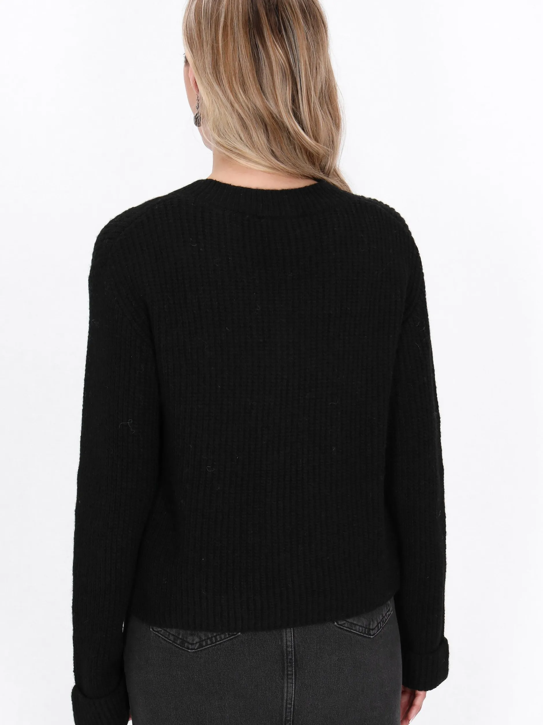 Dreimaster Damen Pullover in schwarz