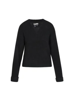 Dreimaster Damen Pullover in schwarz