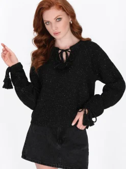 Dreimaster Damen Pullover in schwarz