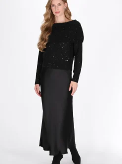 Dreimaster Damen Pullover in schwarz