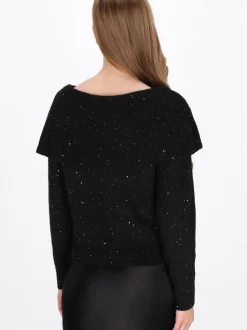 Dreimaster Damen Pullover in schwarz