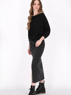 Dreimaster Damen Pullover in schwarz