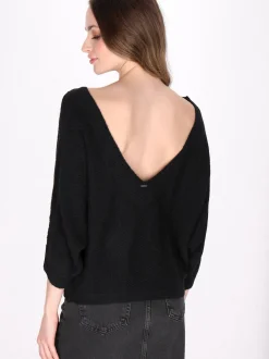 Dreimaster Damen Pullover in schwarz