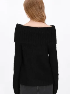Dreimaster Damen Pullover in schwarz