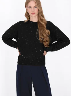 Dreimaster Damen Pullover in schwarz