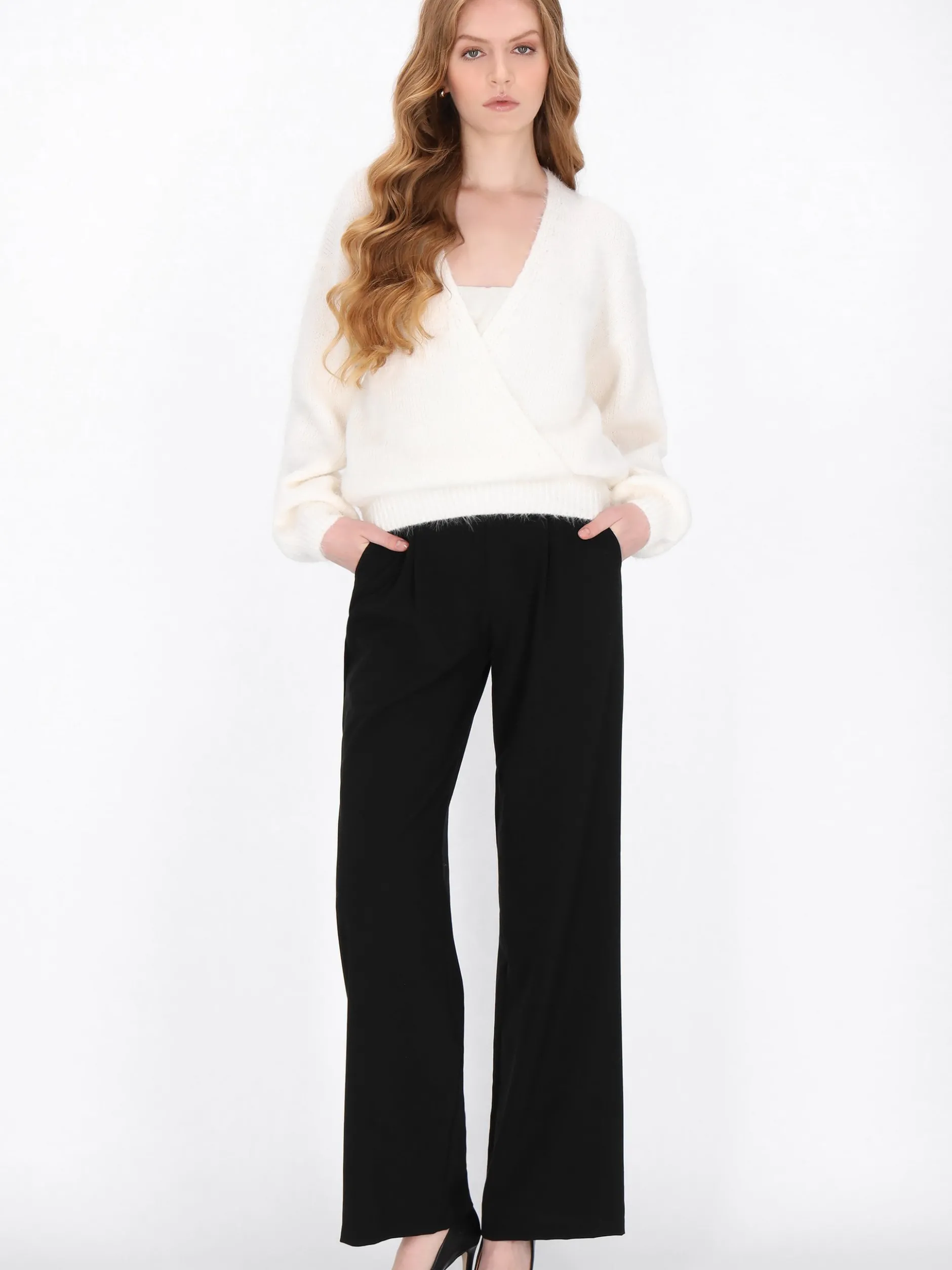 Dreimaster Damen Pullover in weiß