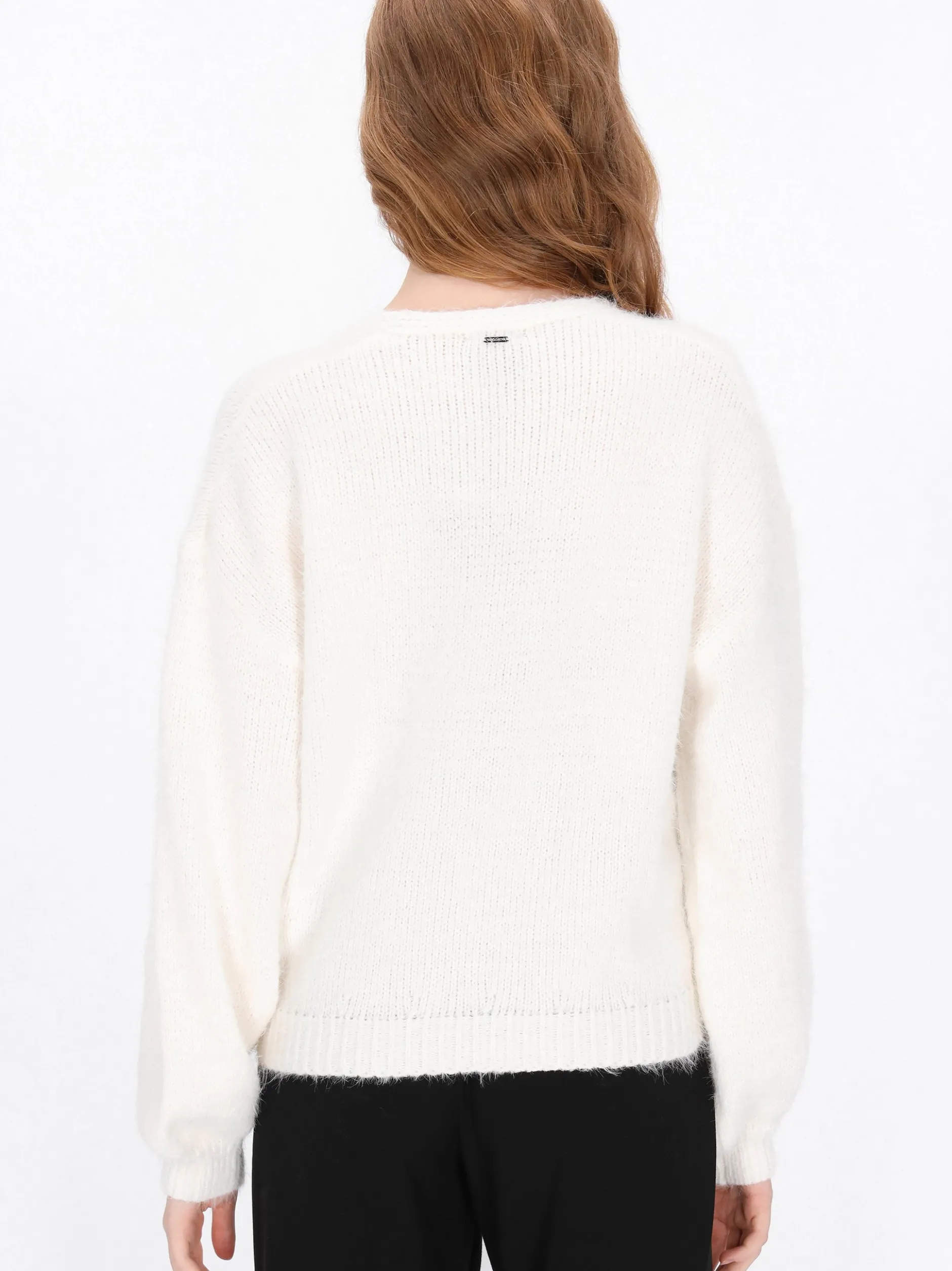 Dreimaster Damen Pullover in weiß