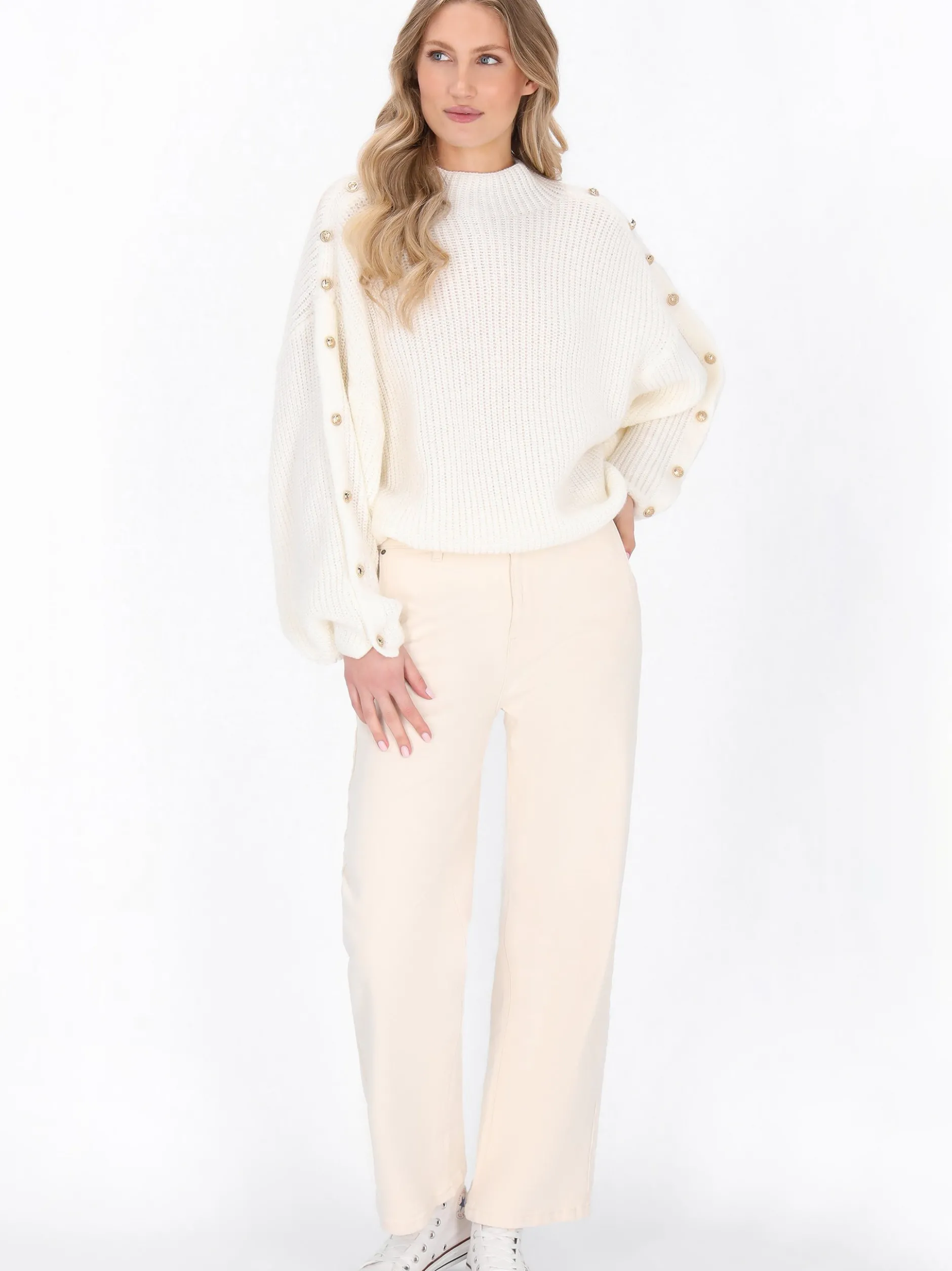 Dreimaster Damen Pullover in weiß